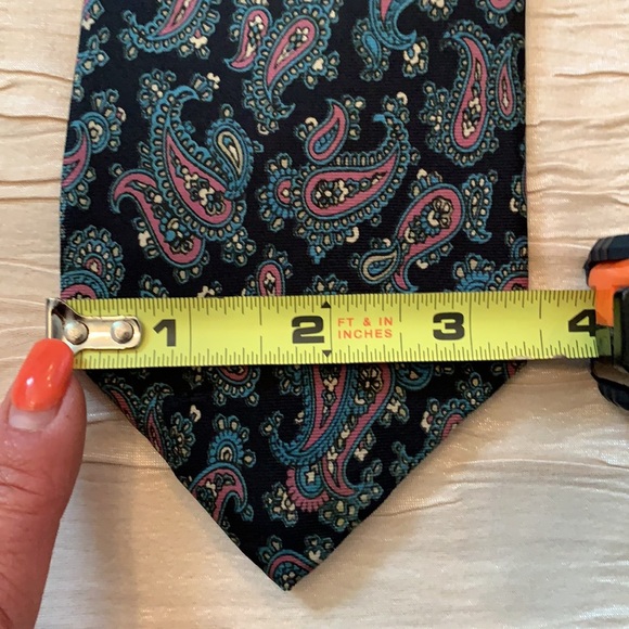 Daks paisley silk tie- vintage - Picture 5 of 6